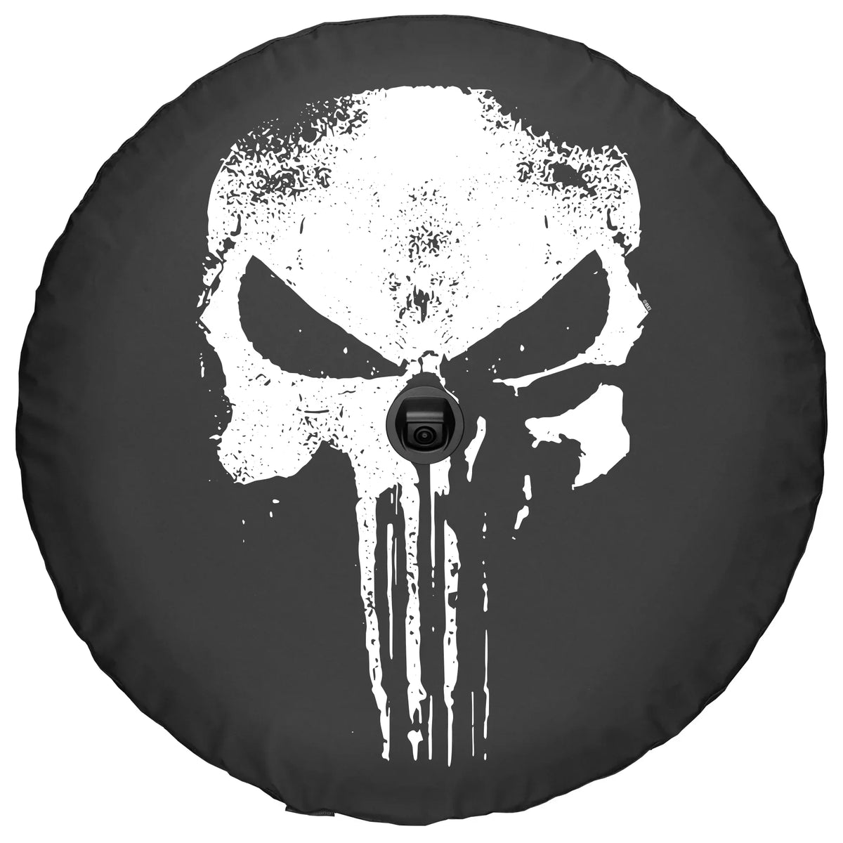 Boomerang - 32" Soft JL Tire Cover for Jeep JL Wrangler (w/ back-up camera) (2018-2020) - Sport & Sahara - Distressed Punisher Skull