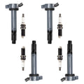 4 Ignition Coils and 4 Autolite Spark Plugs Compatible with 2007-2019 Lexus ES300h ES350 LX570 UF487