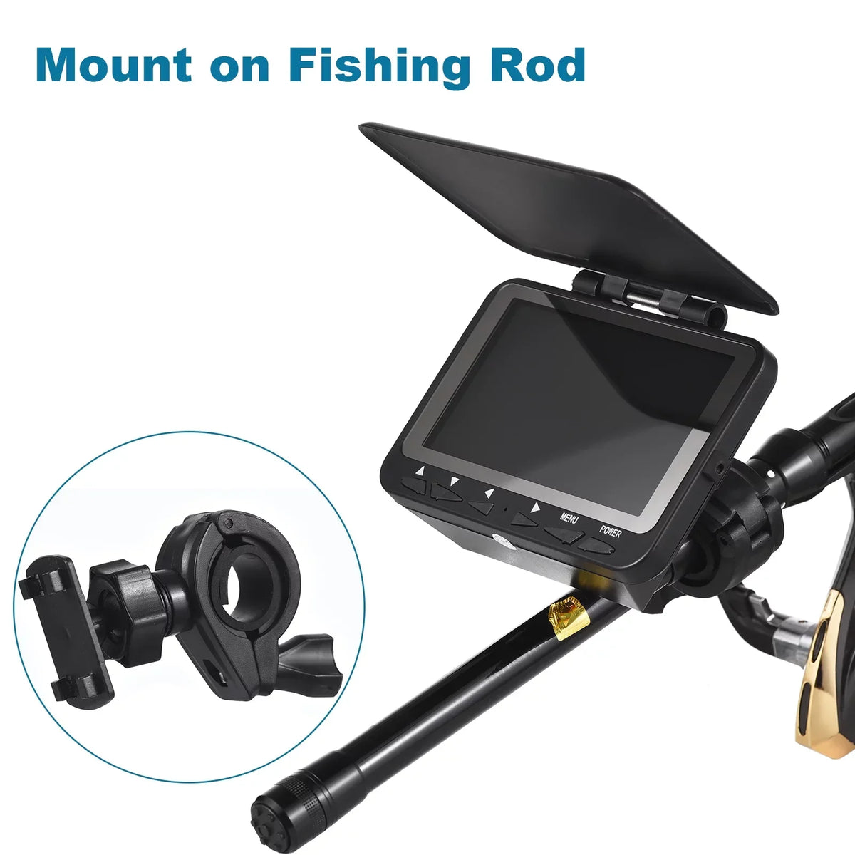 Lixada Underwater Fishing Camera 15M/30M LCD Fish Finder 1200TVL 8PCS IR LED Night Vision for Ice Boat Fishing
