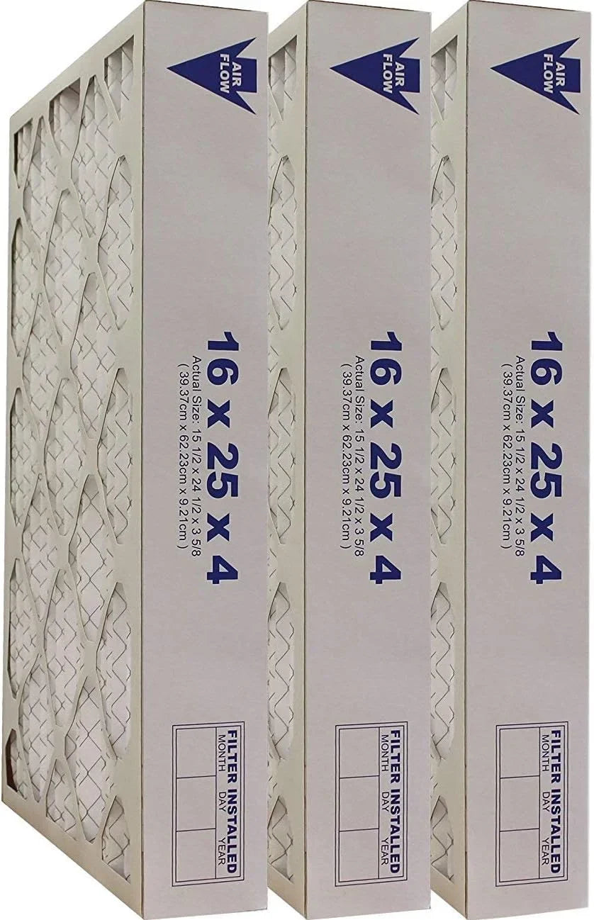 United Filter UF-4162511-3 MERV 11 Replacement Pleated Furnace Air Filter, 16x25x4 (Actual Size 15-1/2 x 24-1/2 x 3-5/8), 3 Pack