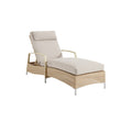 Modern Adjustable Outdoor Chaise Lounge with Woven Base