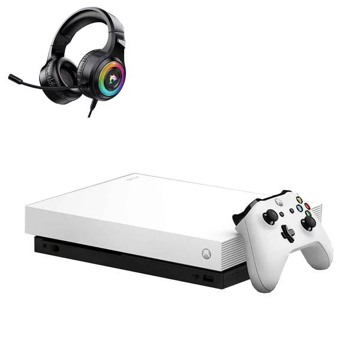 Microsoft Xbox One X 1TB Gaming Console White Included BOLT AXTION Bundle Like New