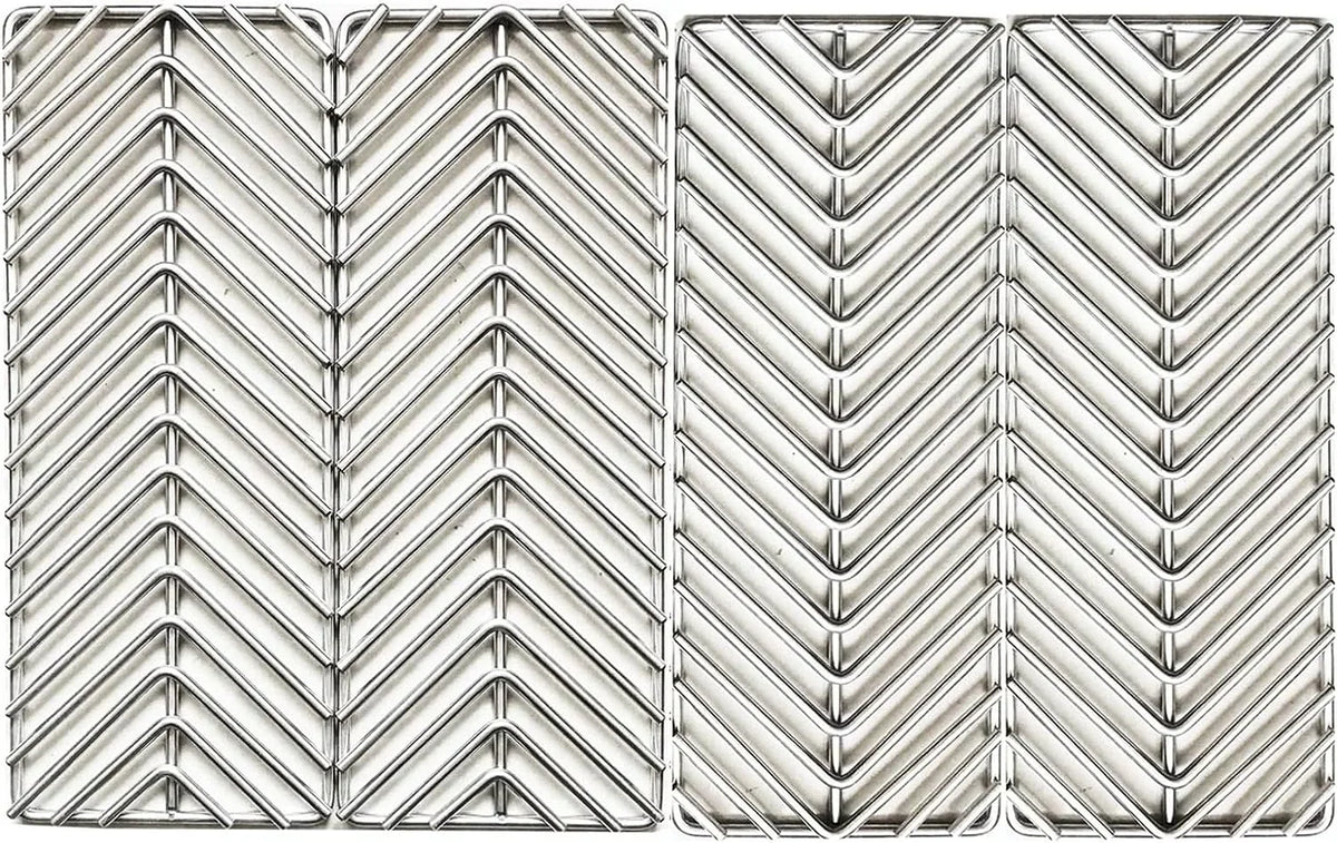 GRILLJOB 4 Pack V-Style Cooking Grate Stainless Steel 304 BBQ Grill Burners for Cal Flame Cal Flame P-Series, G-Series, and Convection Gas Grills