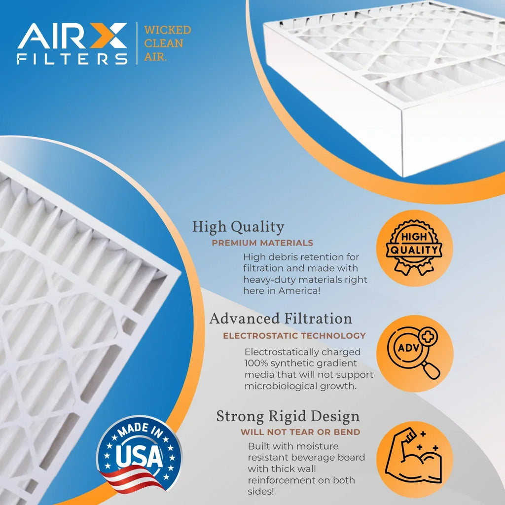 16x28x6 Air Filter MERV 13 Comparable to MPR 1500 - 2200 & FPR 9 Compatible with Aprilaire 401 Premium USA Made 16x28x6 Furnace Filter 1 Single Filter by AIRX FILTERS WICKED CLEAN AIR.