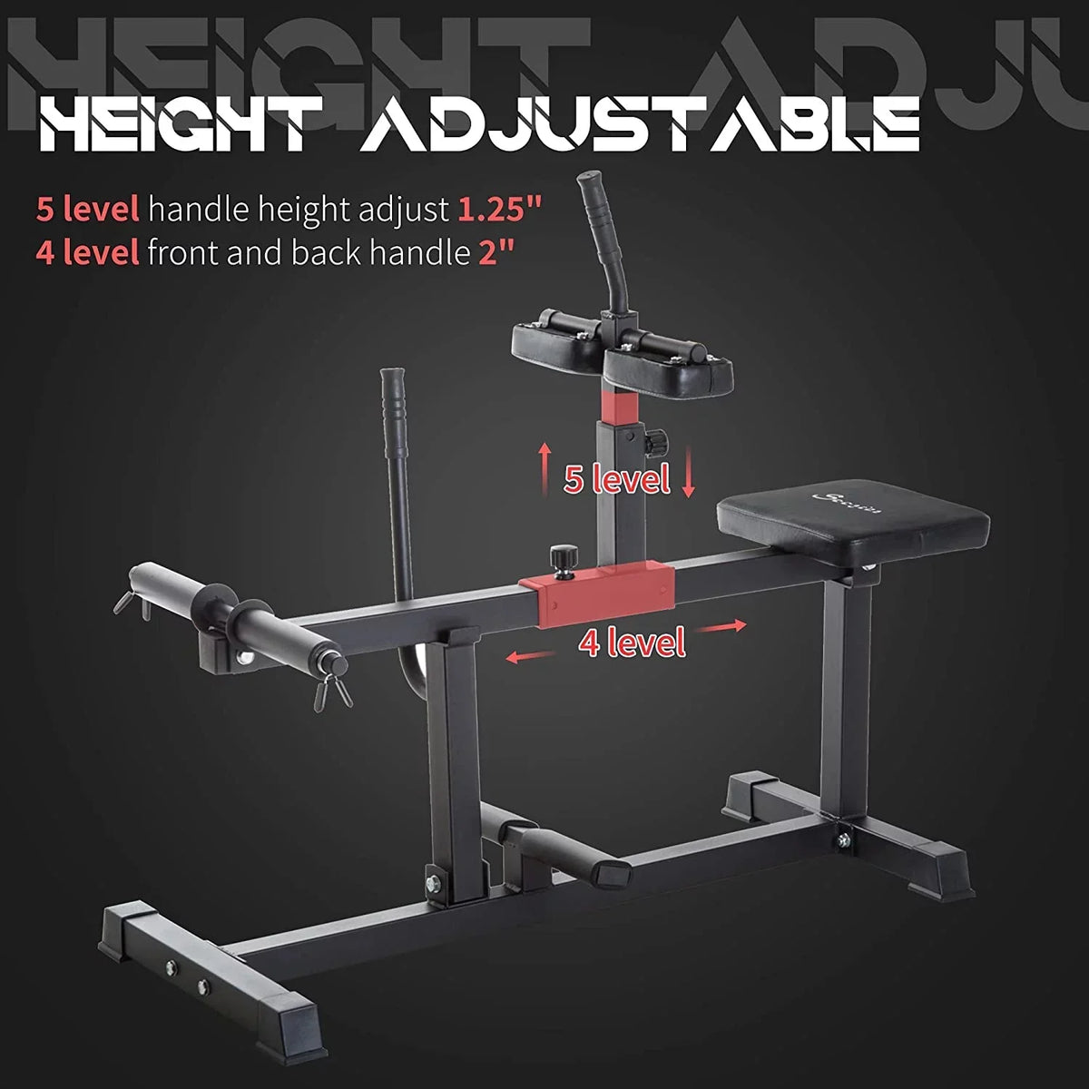 Adjustable Seated Calf Raise Machine, Leg Machines Home Gym, for Calf, Waist, Arm Training