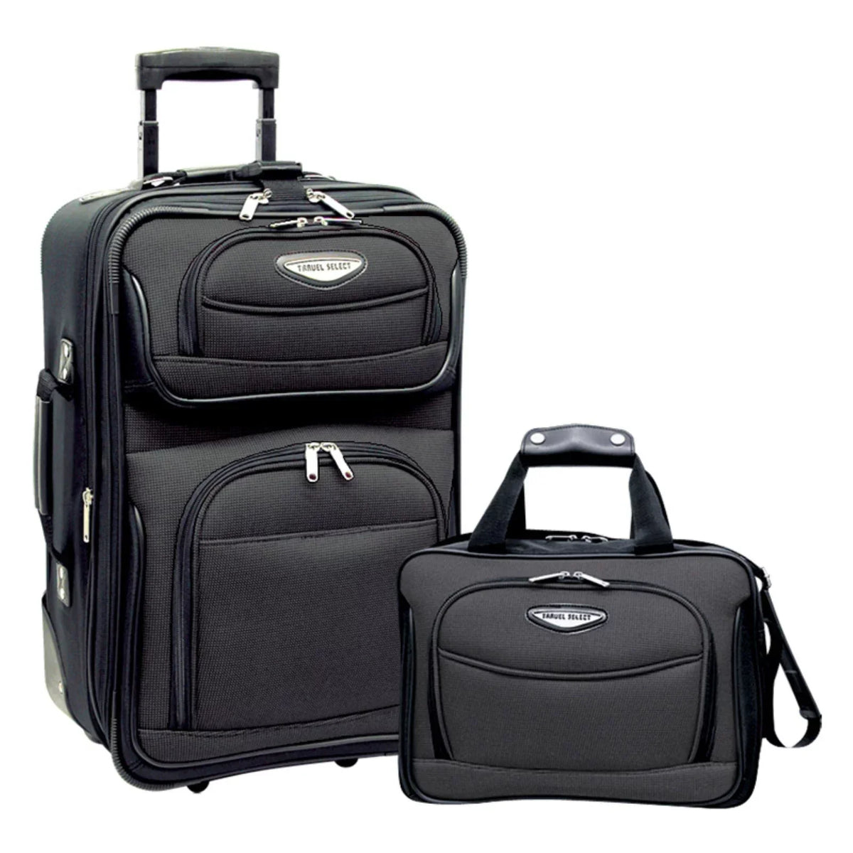 Travel Select Amsterdam Expandable Rolling Upright Luggage, Orange, 2-Piece Set