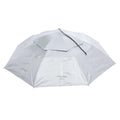 Uxcell OD 37.4" Umbrella Hat, Oxford Fabric Folding Double Layer Sun Rain Cap with Adjustable Strip, Silver