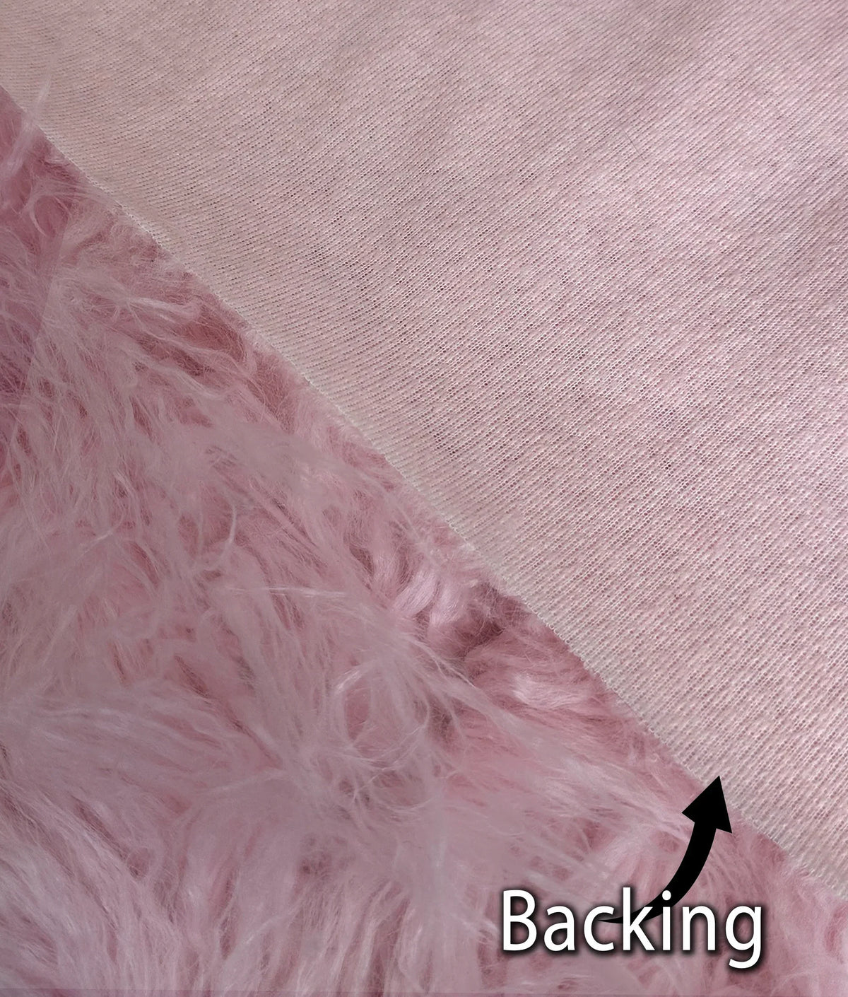 Faux Fake CURLY Yak FUR 3.5" LONG Pile Japanese Fire Retardant Yarn 2.3oz Per Yard / Craft, Sewing Cosplay 58" Wide Sold by Continuous Yard (Pink)