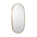 Modern Oval Wall Mirror with Gold Frame and Elegant Design
