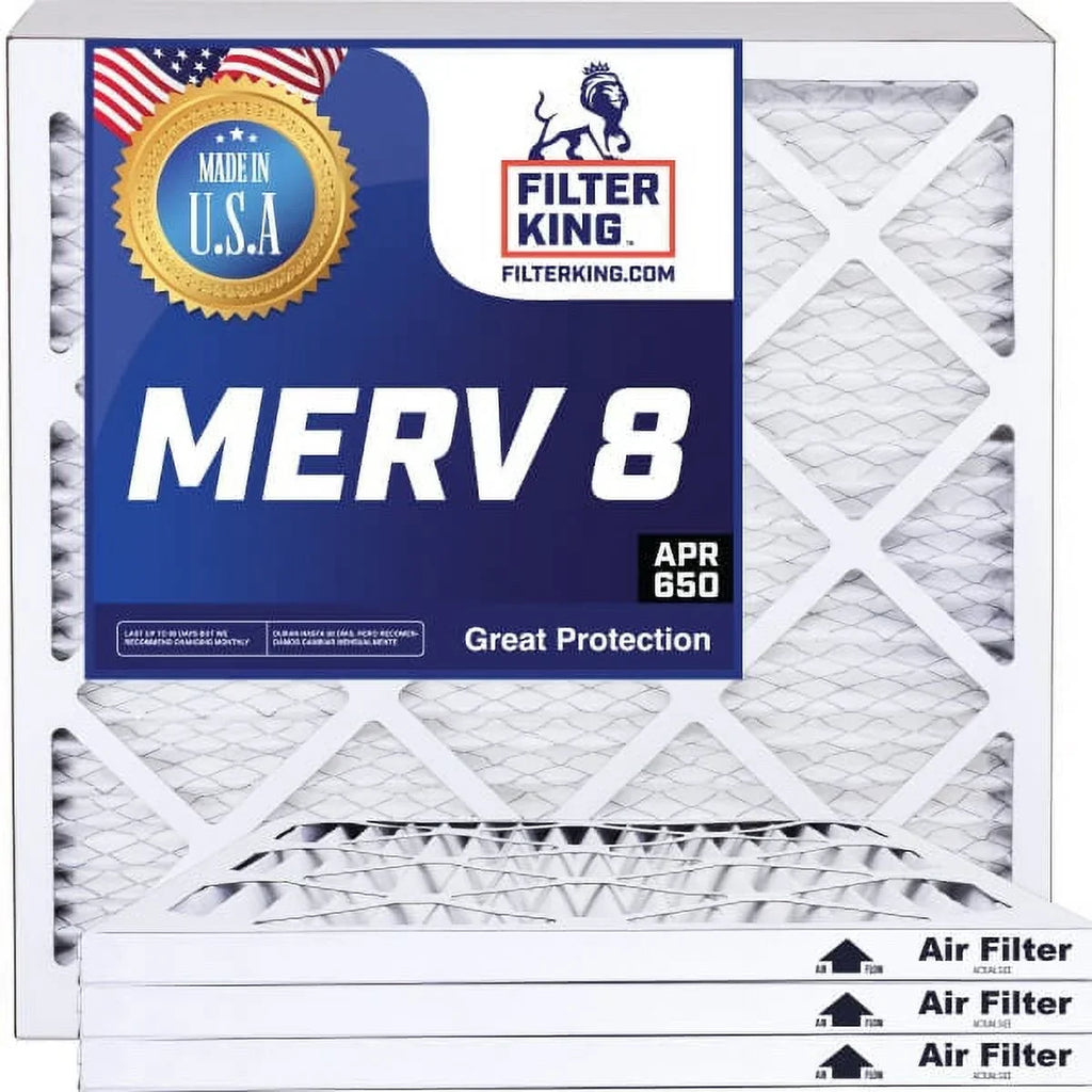 Filter King 4x50.5x1 Air Filter | 4-PACK | MERV 8 HVAC Pleated A/C Furnace Filters | MADE IN USA | Actual Size: 4 x 50.5 x .75"