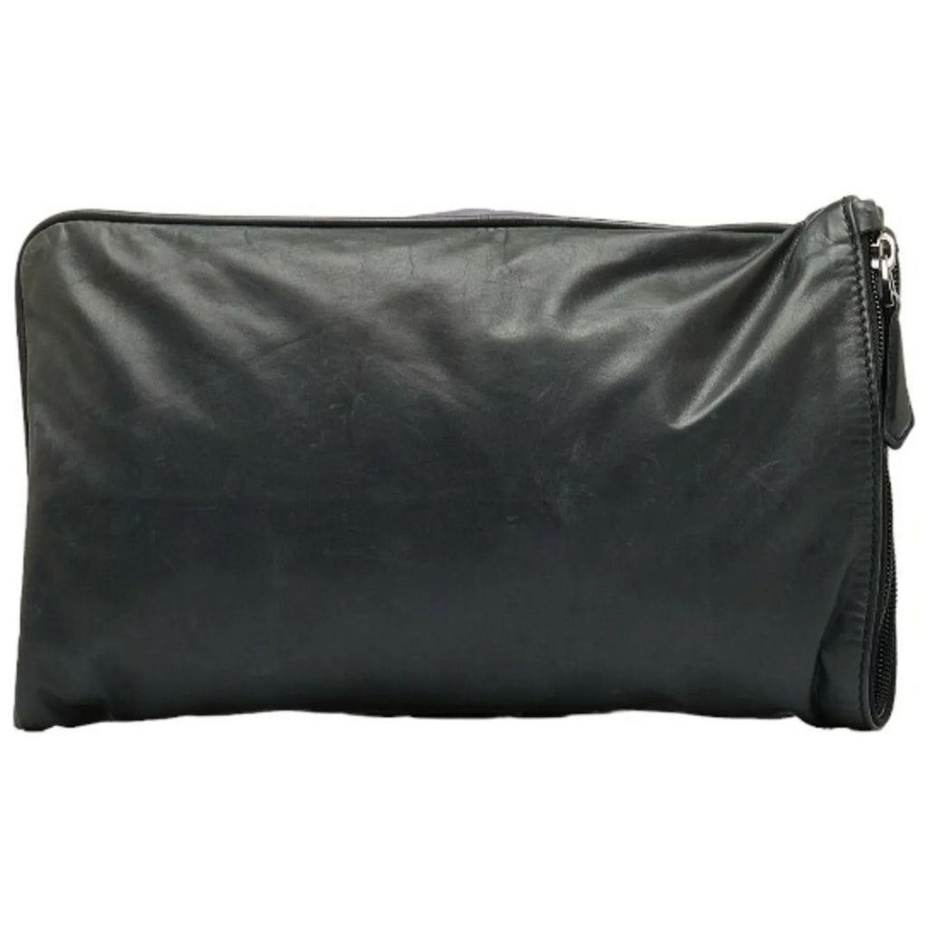 Pre-Owned Berluti Second Bag Clutch Gray Purple Leather Men's (Good)