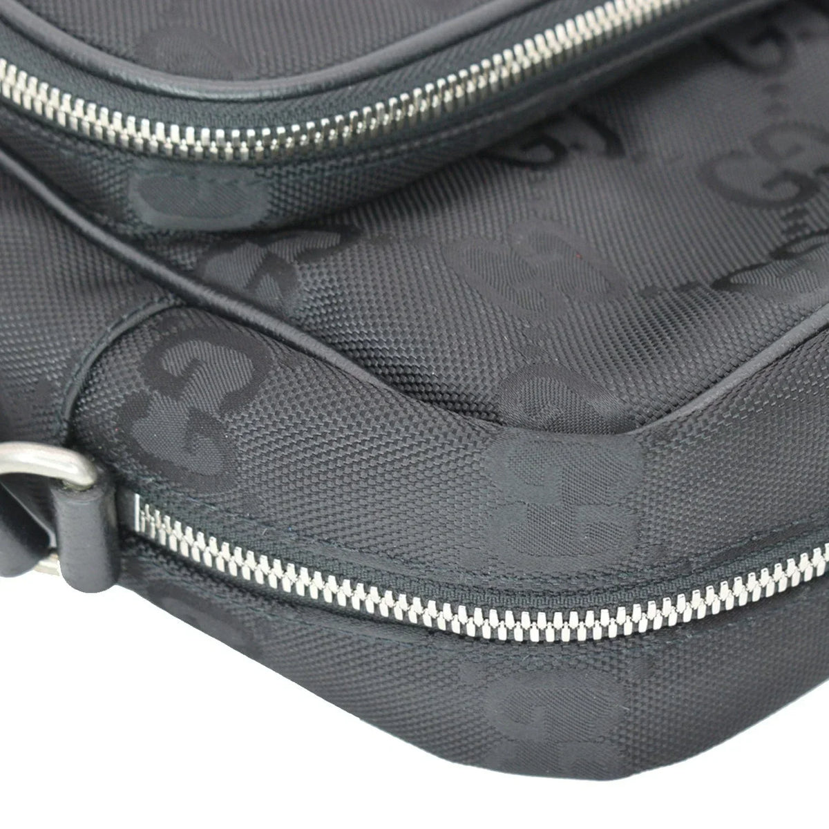 Pre-owned GUCCI Off The Grid GG Monogram Nylon Shoulder Bag Black 625858