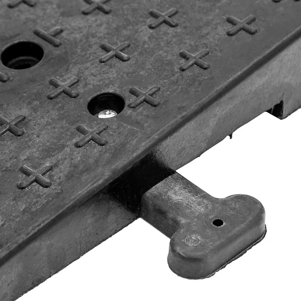 Guardian 20CR44911 Rubber Full-Width Wedge Shipping Container Ramps - 49" x 44"