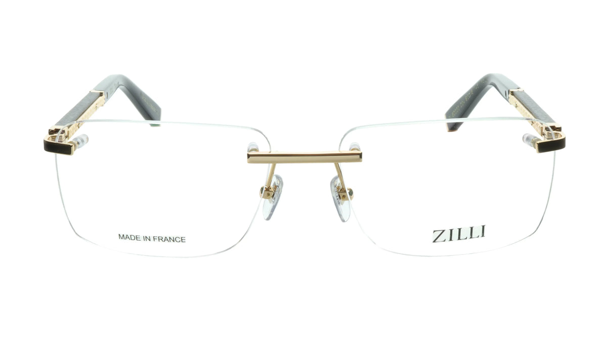 ZILLI Rimless Eyewear Made with Real Leather and High Quality Titanium