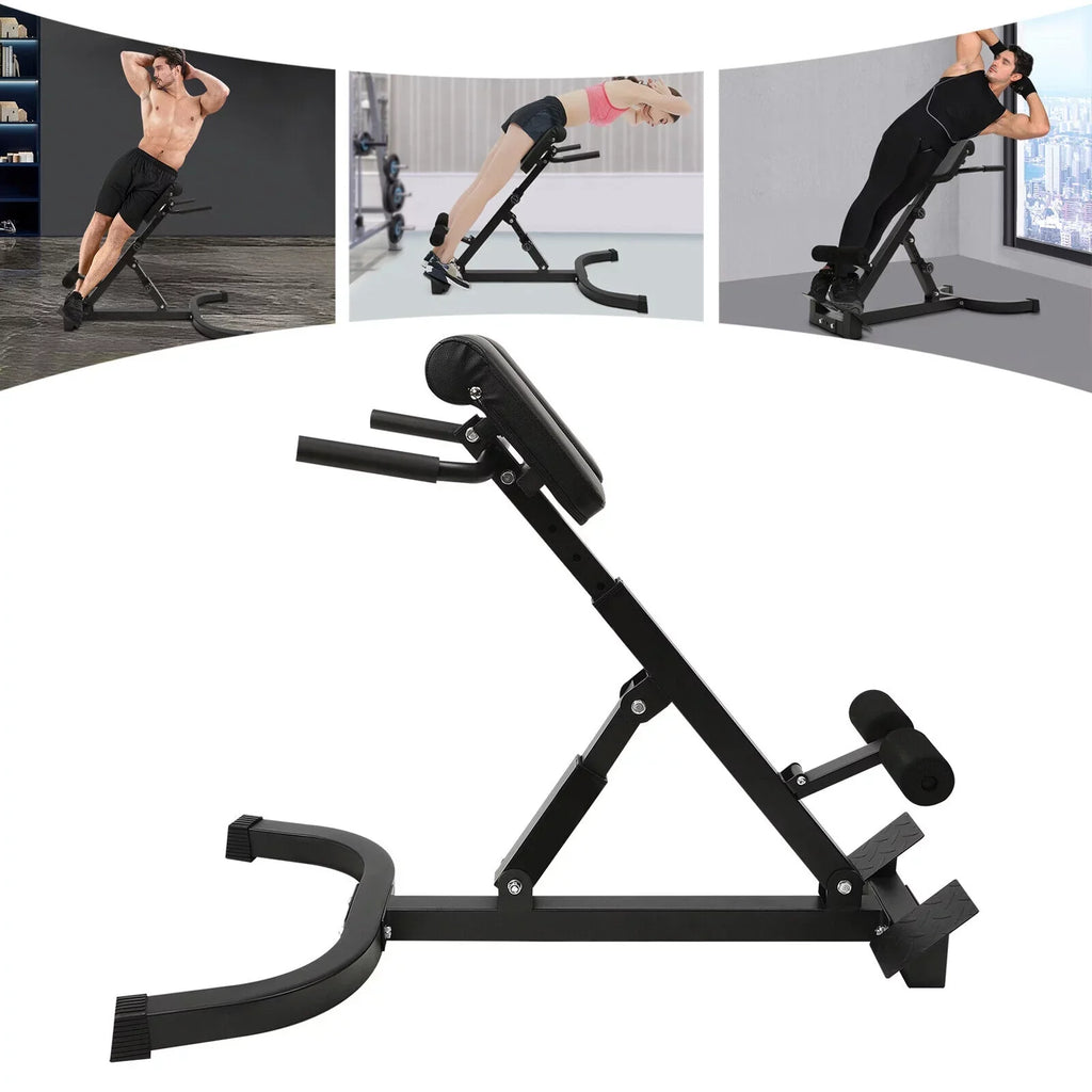 Roman Chair Back Extension Machine Hyperextension Bench with Angle Height Adjust