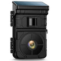 CAMPARK Solar Trail Camera 24MP 1080P Game Camera with 2500mAh Built-in Lithium Battery Rechargeable Night Vision Waterproof IP66 Motion Activated 0.1s Trigger Speed 120°Wide Angle Hunting Cam