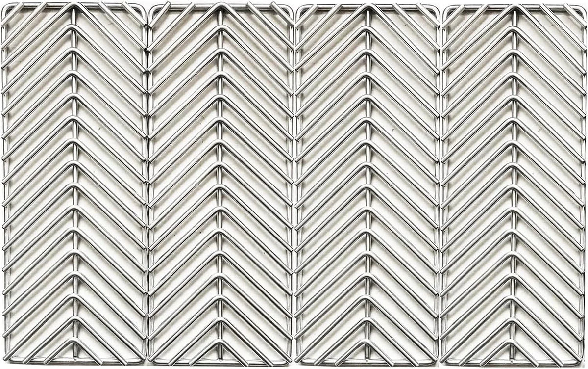 GRILLJOB 4 Pack V-Style Cooking Grate Stainless Steel 304 BBQ Grill Burners for Cal Flame Cal Flame P-Series, G-Series, and Convection Gas Grills