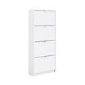 Allora Contemporary 4 Drawer Shoe Cabinet in White