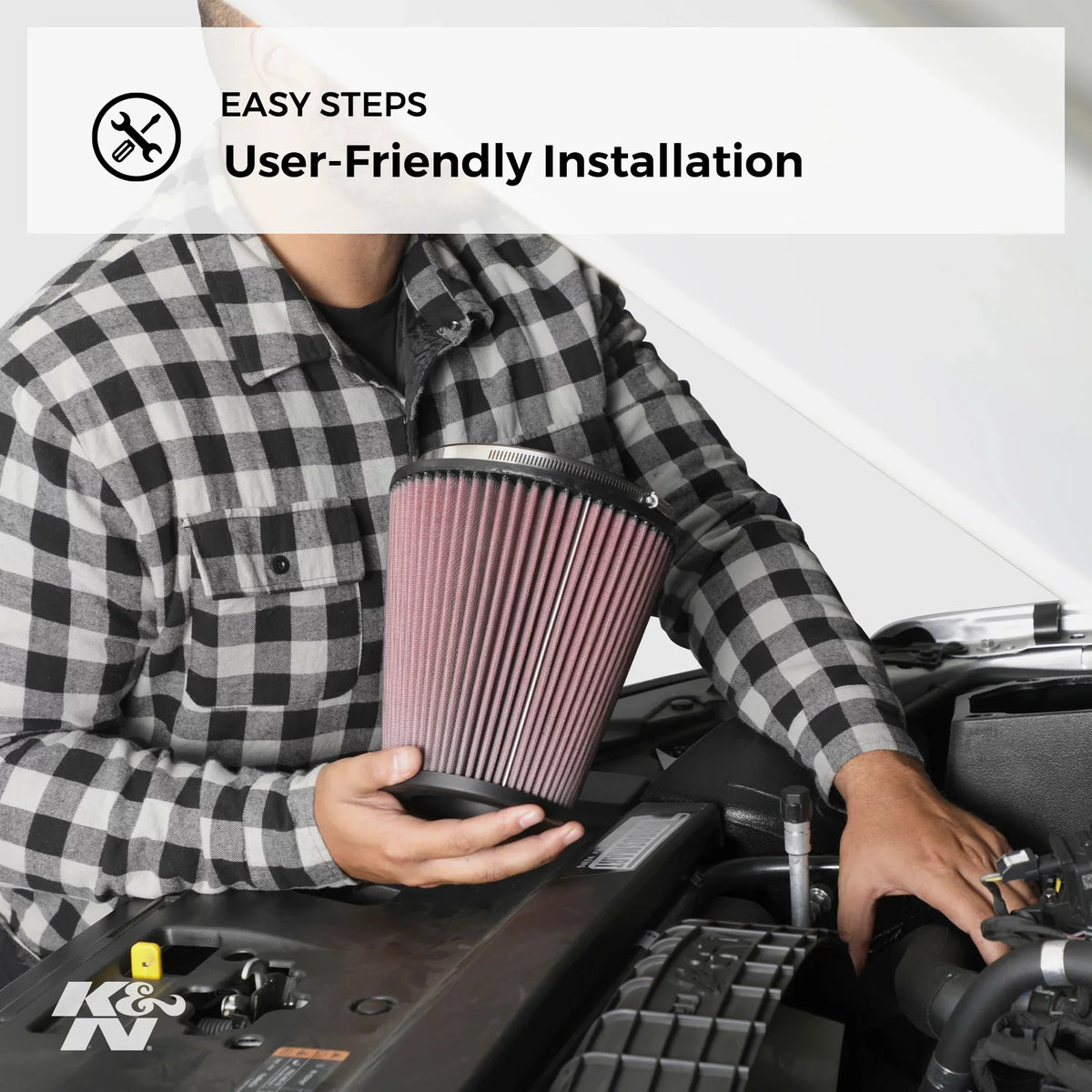 K&N Engine Air Filter: High Performance, Premium, Washable, Industrial Replacement Filter, Heavy Duty: E-3402