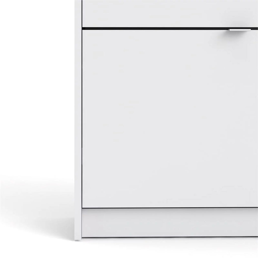 Allora Contemporary 4 Drawer Shoe Cabinet in White