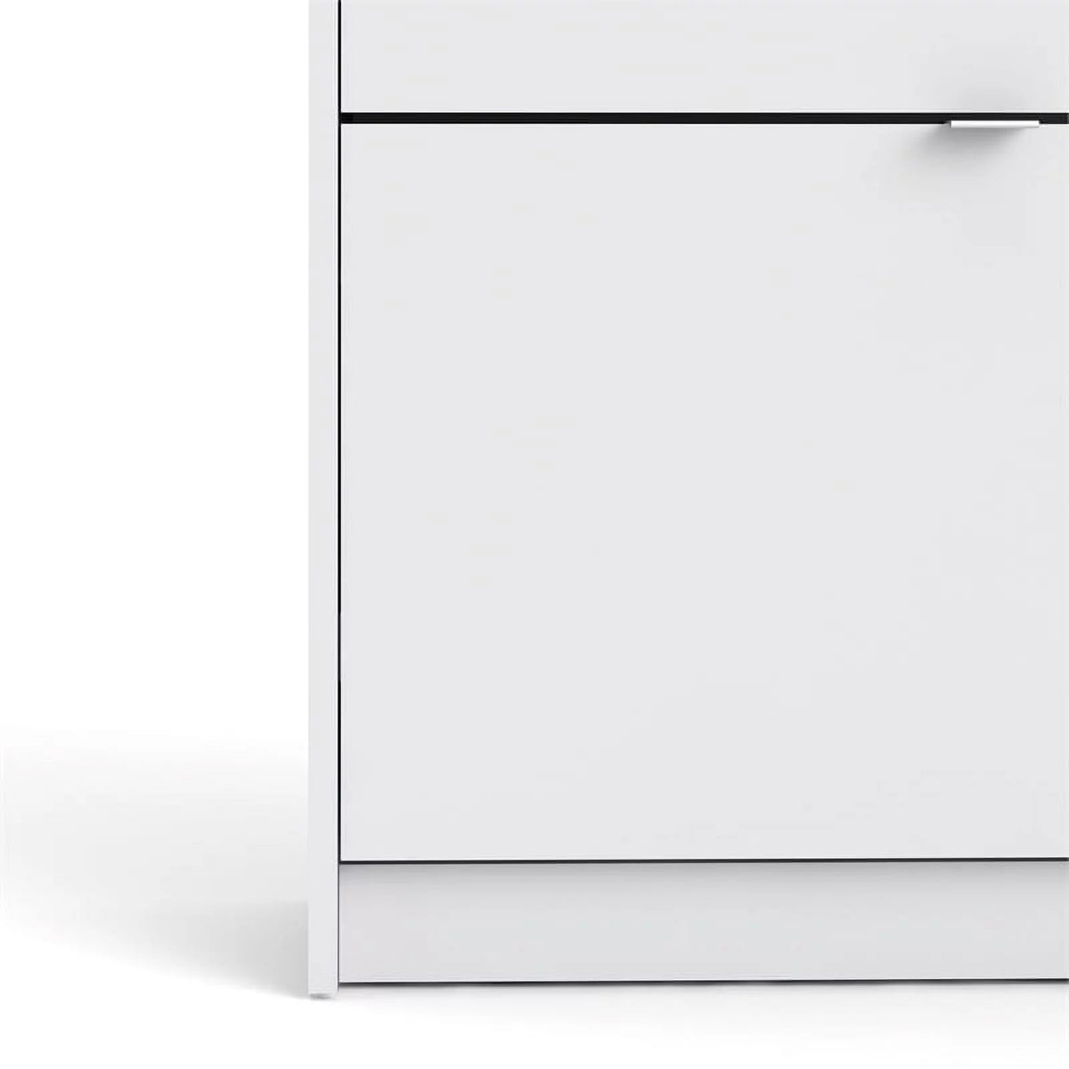 Allora Contemporary 4 Drawer Shoe Cabinet in White