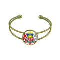 Latvia National Emblem Country Bracelet Bangle Retro Open Cuff Jewelry