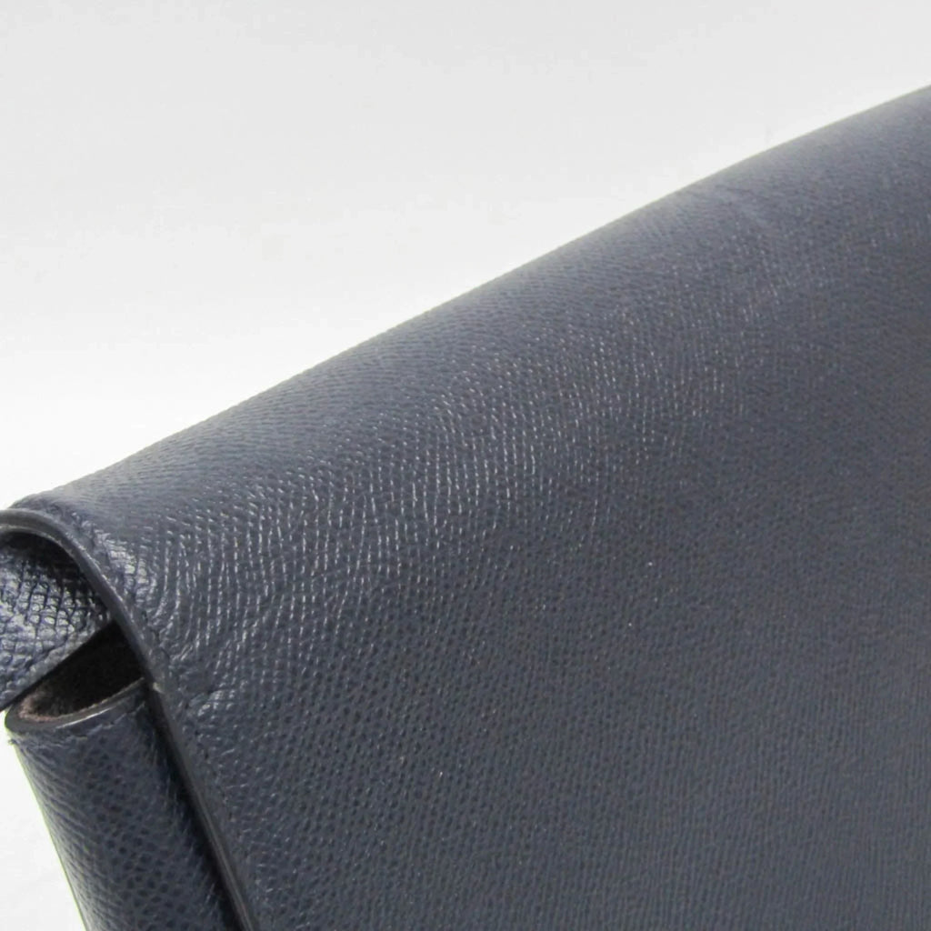 Pre-Owned Salvatore Ferragamo Vara AU-21 0011 Women's Leather Shoulder Bag Navy (Good)