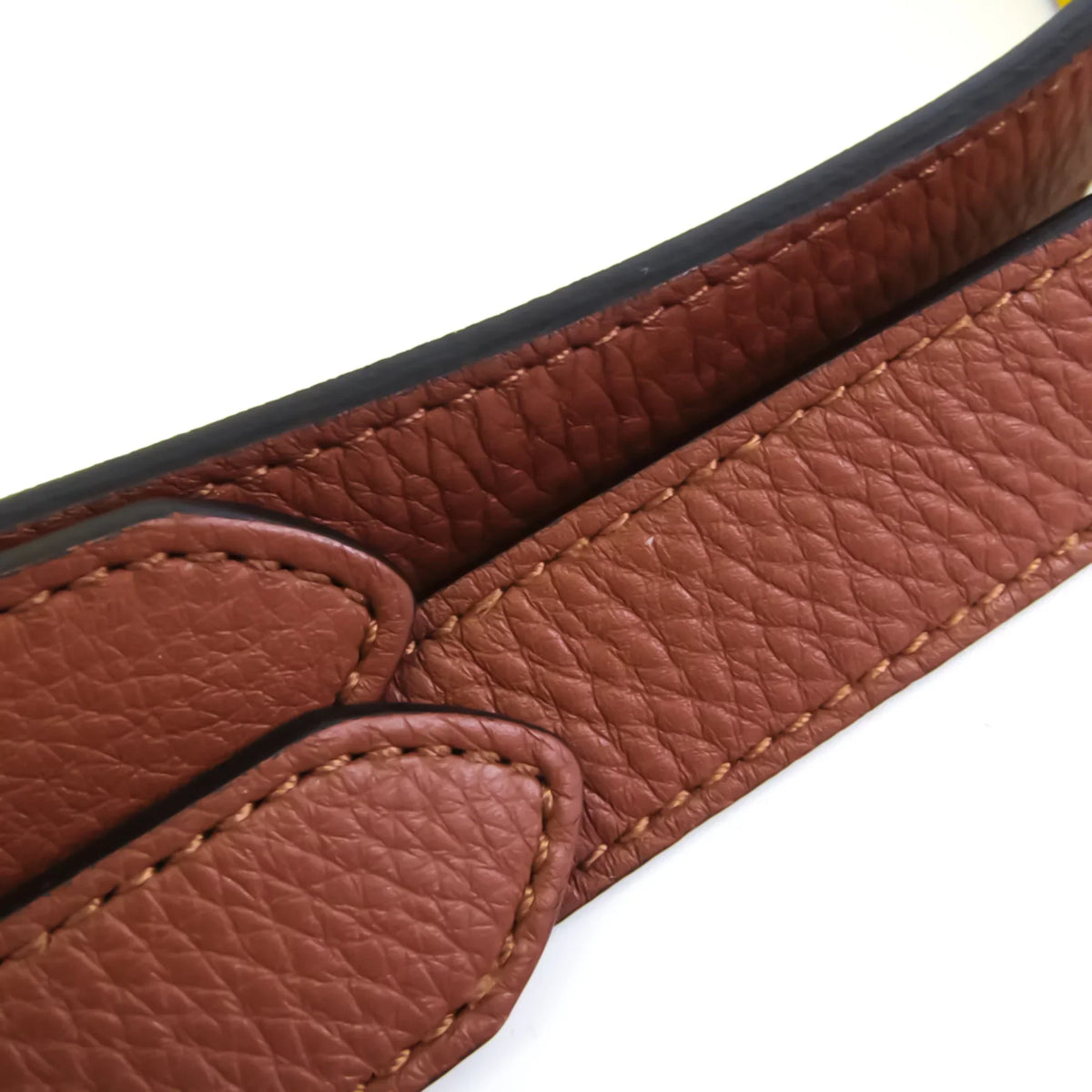 Pre-Owned Burberry Men's Leather Standard Belt Brown,Yellow 85 (Good)
